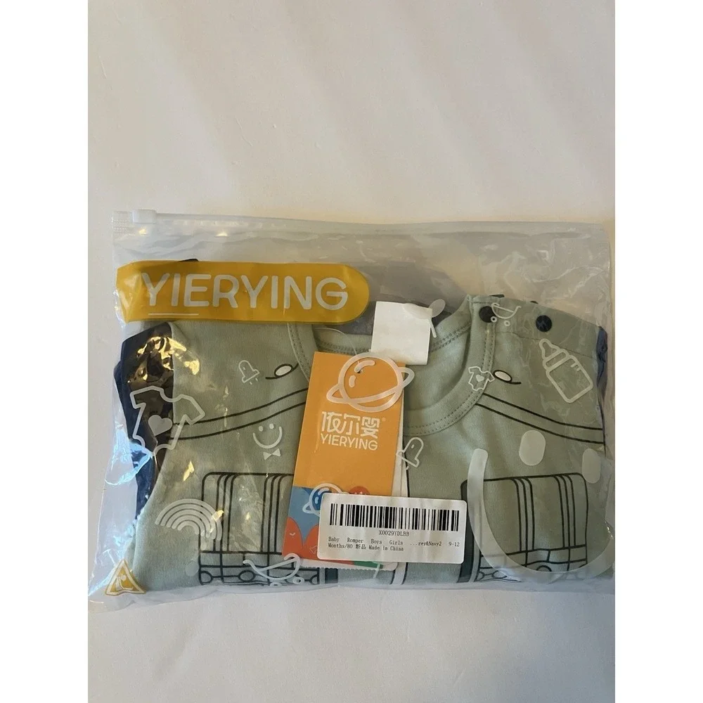 Yierying Space Alien Robot Sleeper Baby 9-12M Multicolor NWT Cosplay Romper